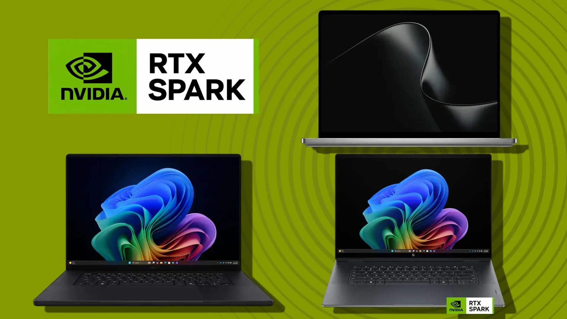 Three laptops side by side: Microsoft Surface Laptop Ultra (15-inch), HP OmniBook Ultra 16 (3K OLED), Asus ProArt P16 (16-inch)