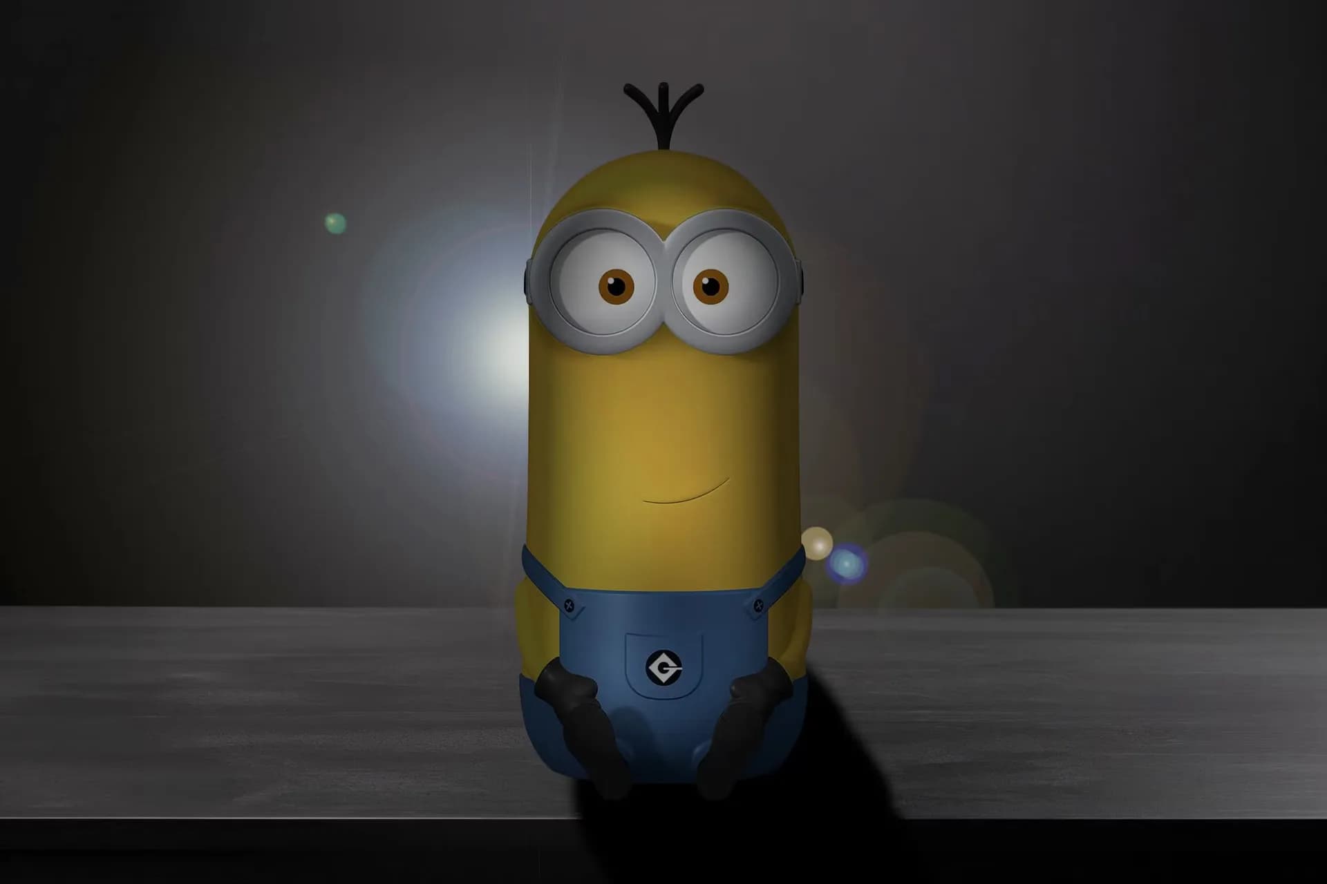 Davolink Minions Kevin Wi-Fi 6E router standing on a tabletop