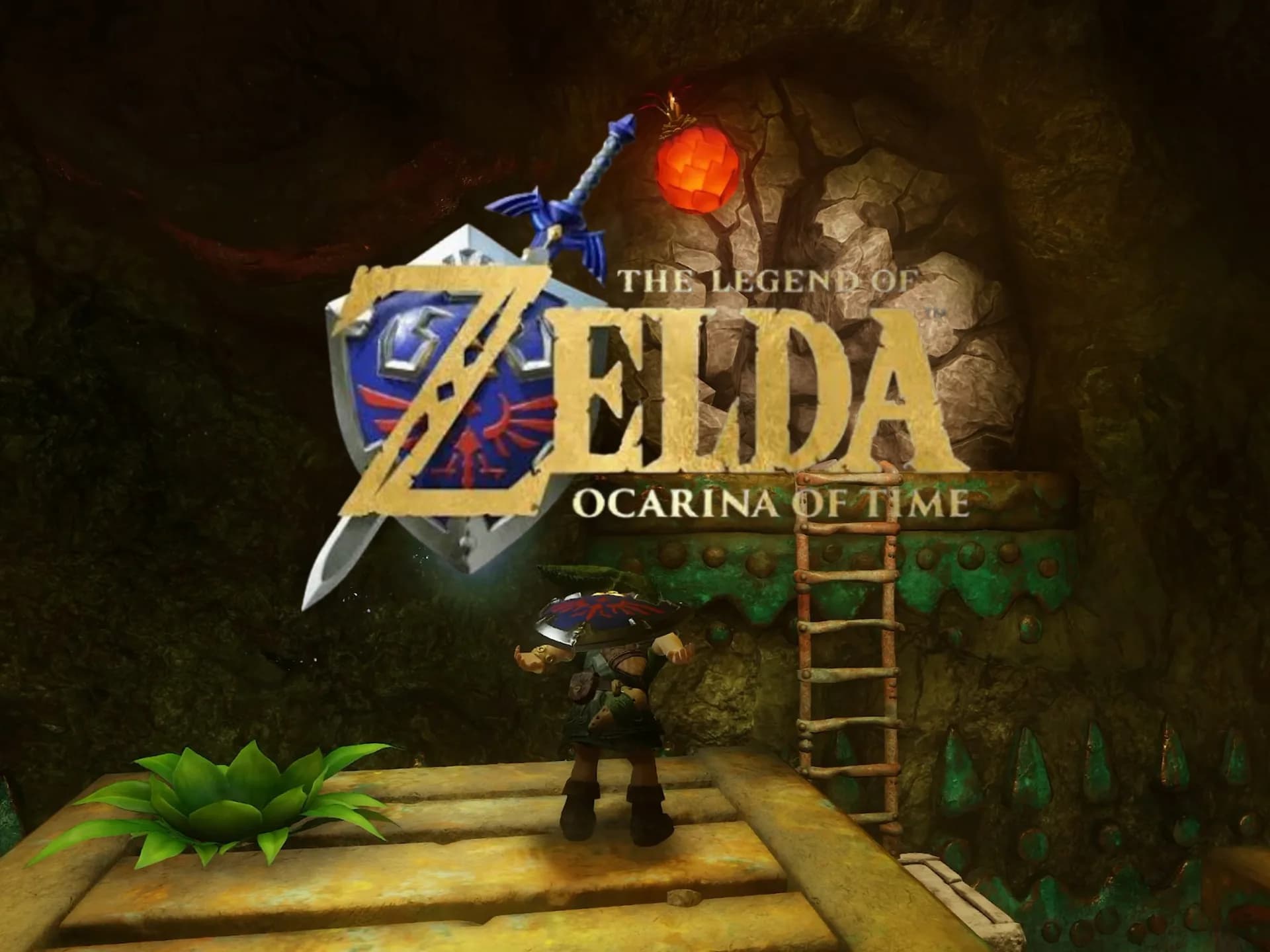 Link exploring a temple dungeon in the Ocarina of Time Switch 2 remake trailer