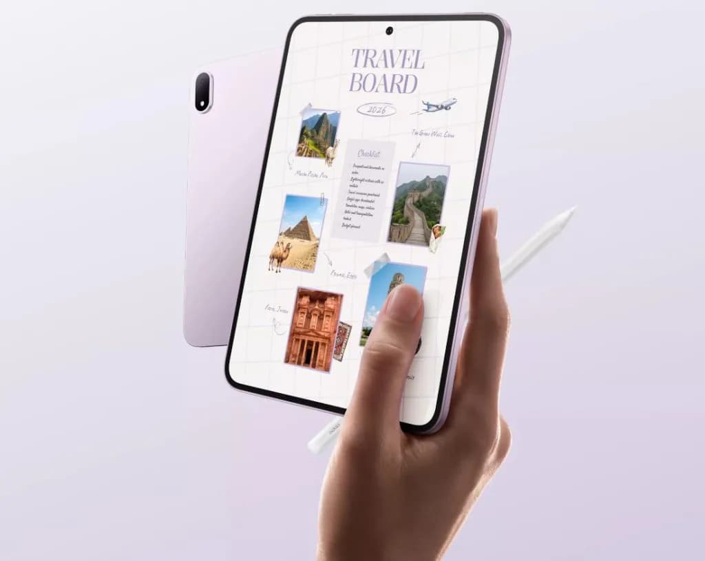 Oppo Pad Mini tablet with matte display shown alongside its packaging