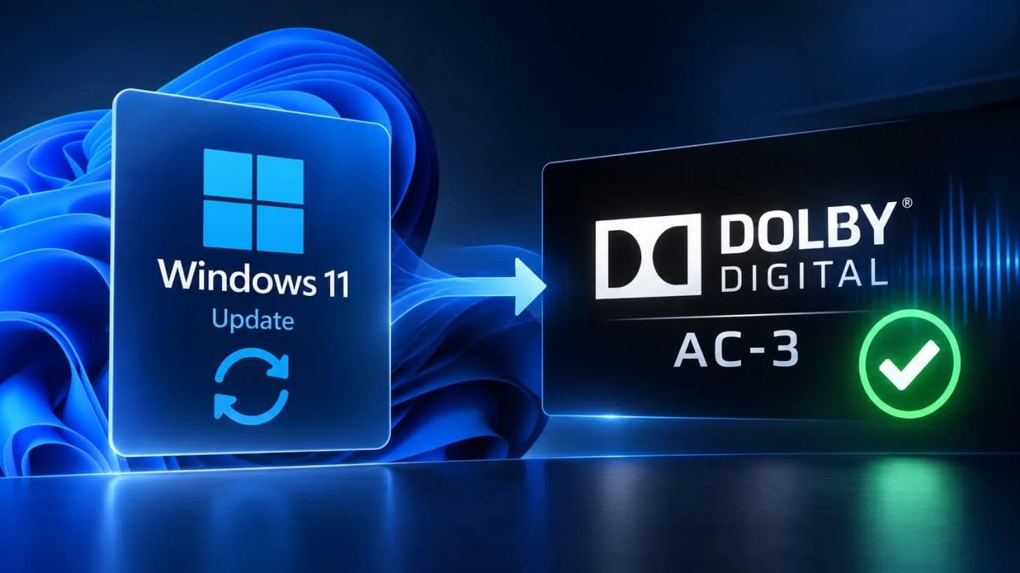 A desktop computer running Windows 11 displaying system settings and an audio configuration panel