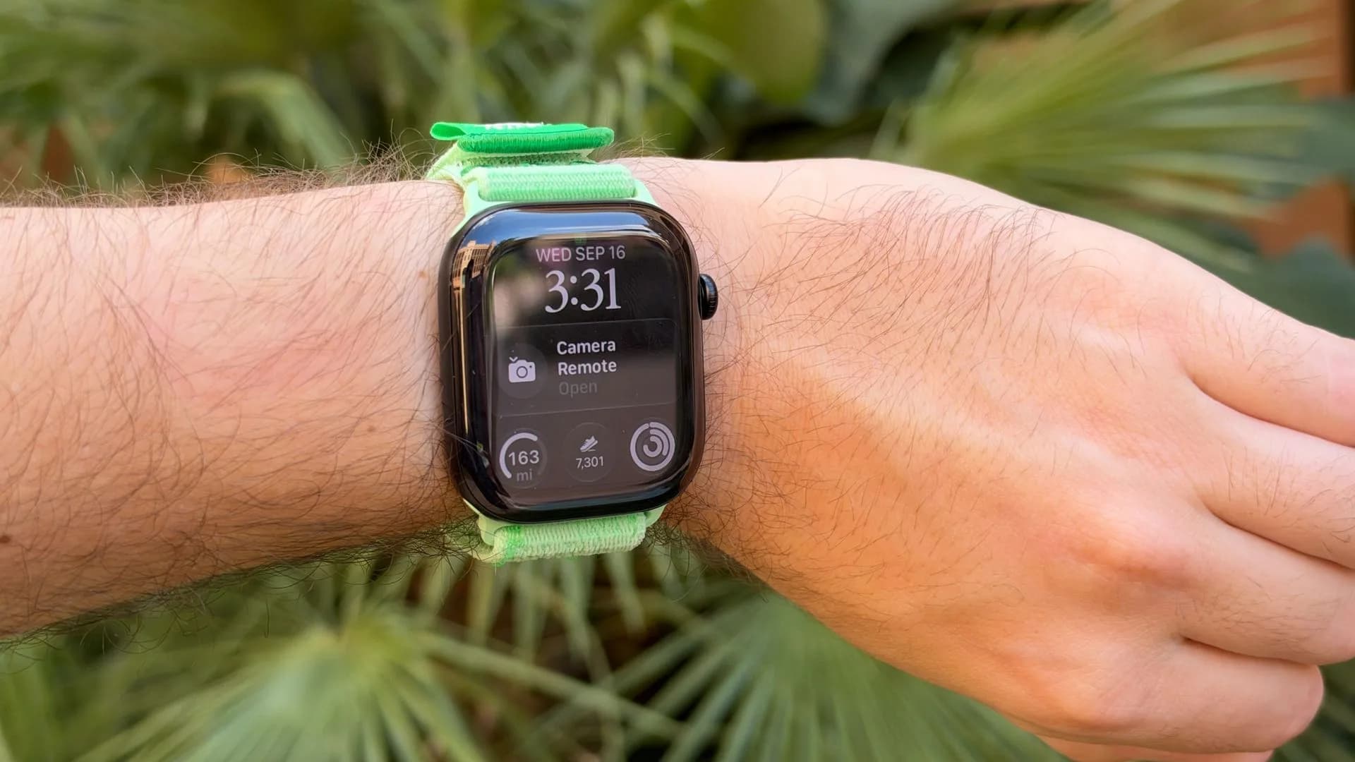 Apple Watch Series 12 on a wrist showing its Always-On Retina display and Digital Crown.