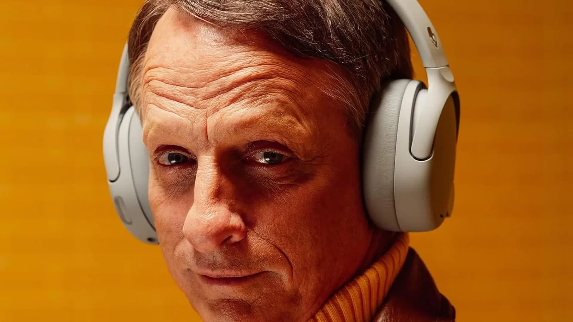 Skullcandy Crusher 720 wireless over-ear headphones folded on a desk