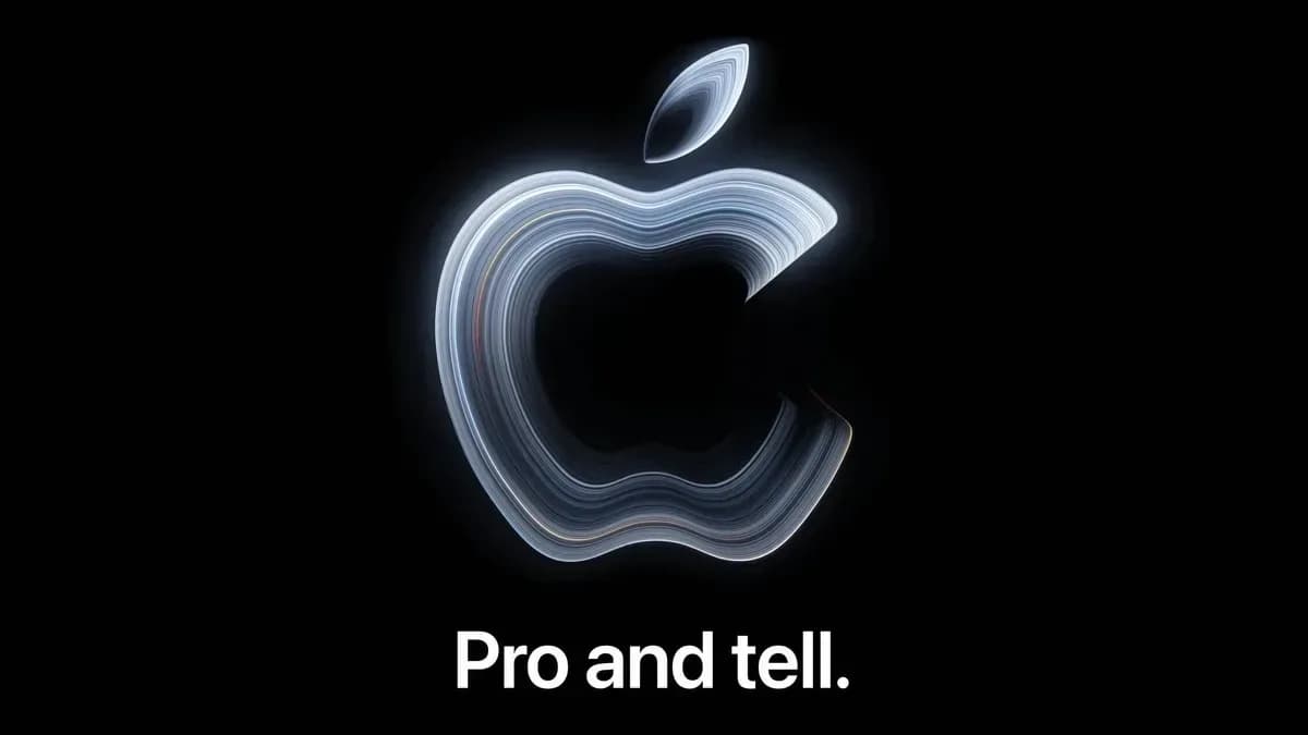 Apple Pro and Tell event livestream promotional graphic on Apple's website