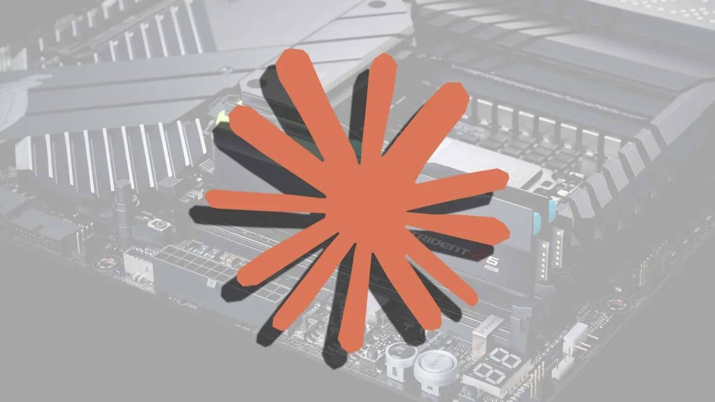 A desktop computer motherboard showing illuminated RAM modules installed in dual-channel memory slots.